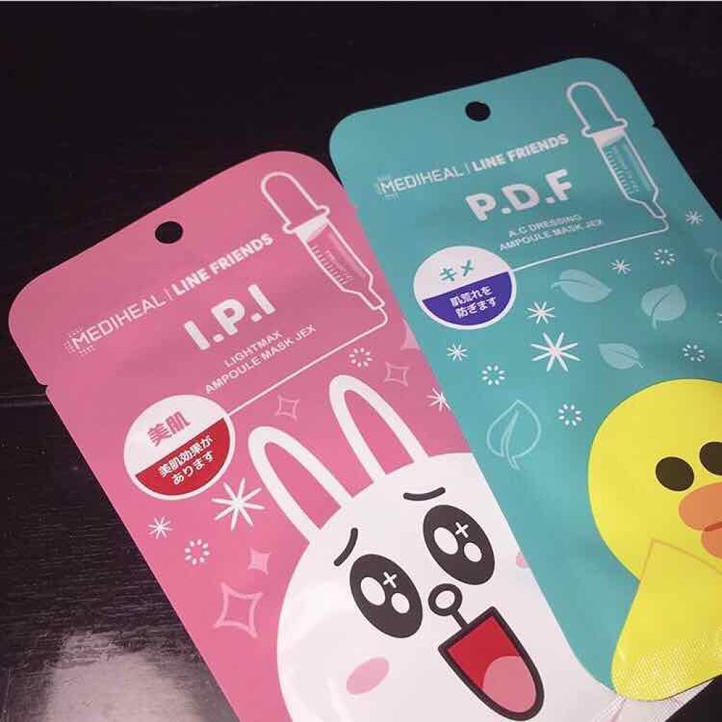 ラインフレンズI.P.IライトマックスアンプルマスクJEX/MEDIHEAL/シートマスク・パックを使ったクチコミ（1枚目）