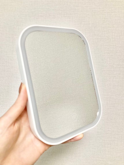 枠が光るLED付ミラー スクエア/DAISO/その他化粧小物を使ったクチコミ(4枚目)