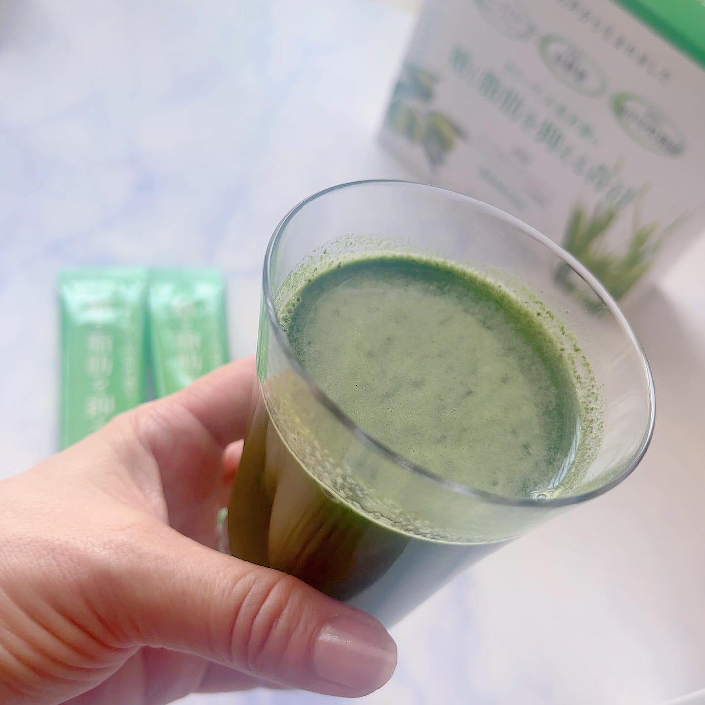 オリーブと大麦若葉の糖と脂肪を抑える青汁 /山田養蜂場(健康食品)/青汁を使ったクチコミ(3枚目)