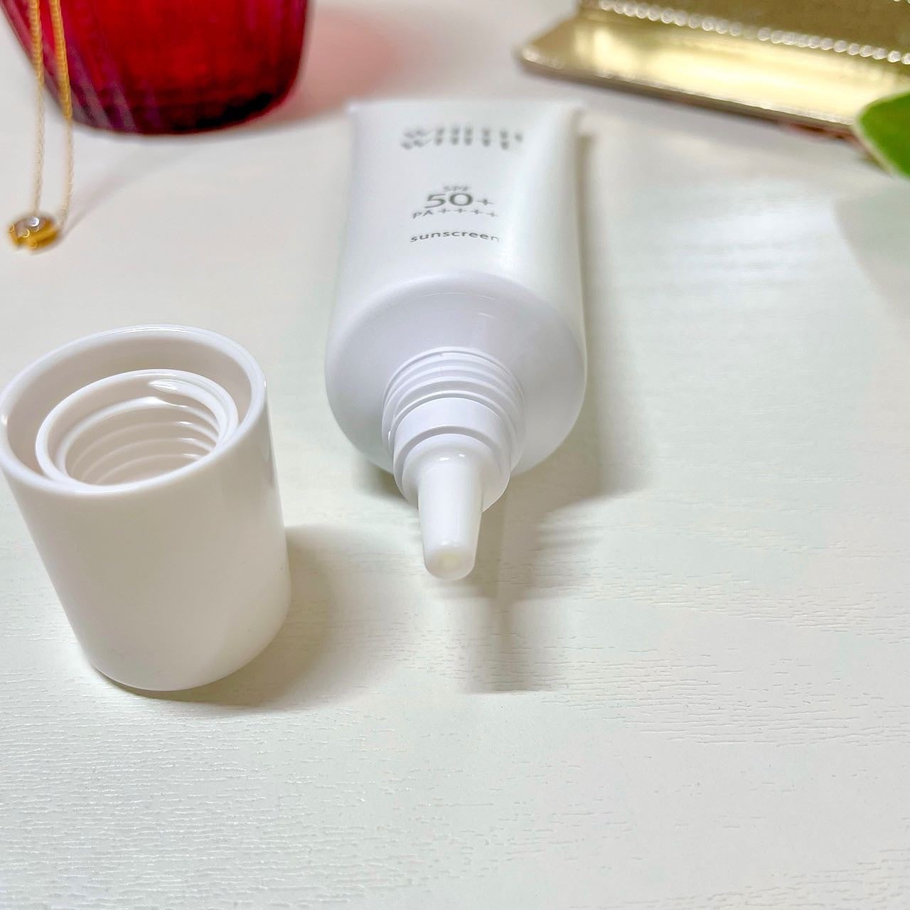 美白 日焼け止めクリーム/WHITH WHITE/日焼け止めクリームを使ったクチコミ(2枚目)