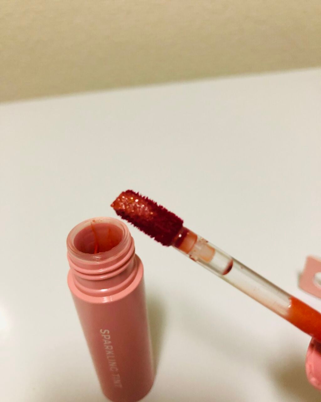 アピュー ジューシーパン スパークリングティント/A’pieu/口紅を使ったクチコミ(4枚目)