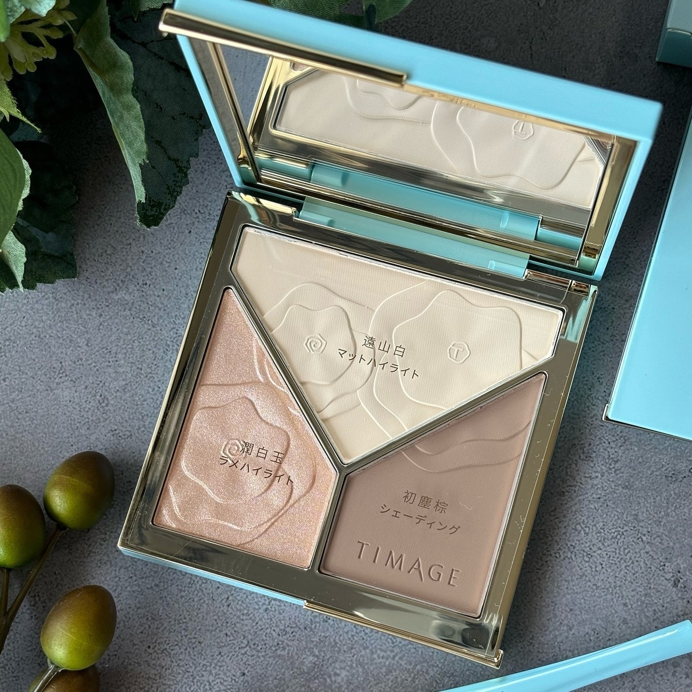 ハイライトシェーディングパレット/TIMAGE/パウダーハイライトを使ったクチコミ(3枚目)