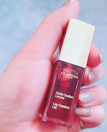 コンフォート リップオイル  03 red berry/CLARINS/リップグロスを使ったクチコミ（3枚目）