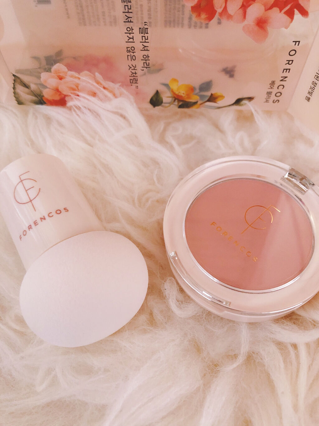 ベアブラッシャー パフ付き/フォレンコス/パウダーチークを使ったクチコミ（2枚目）