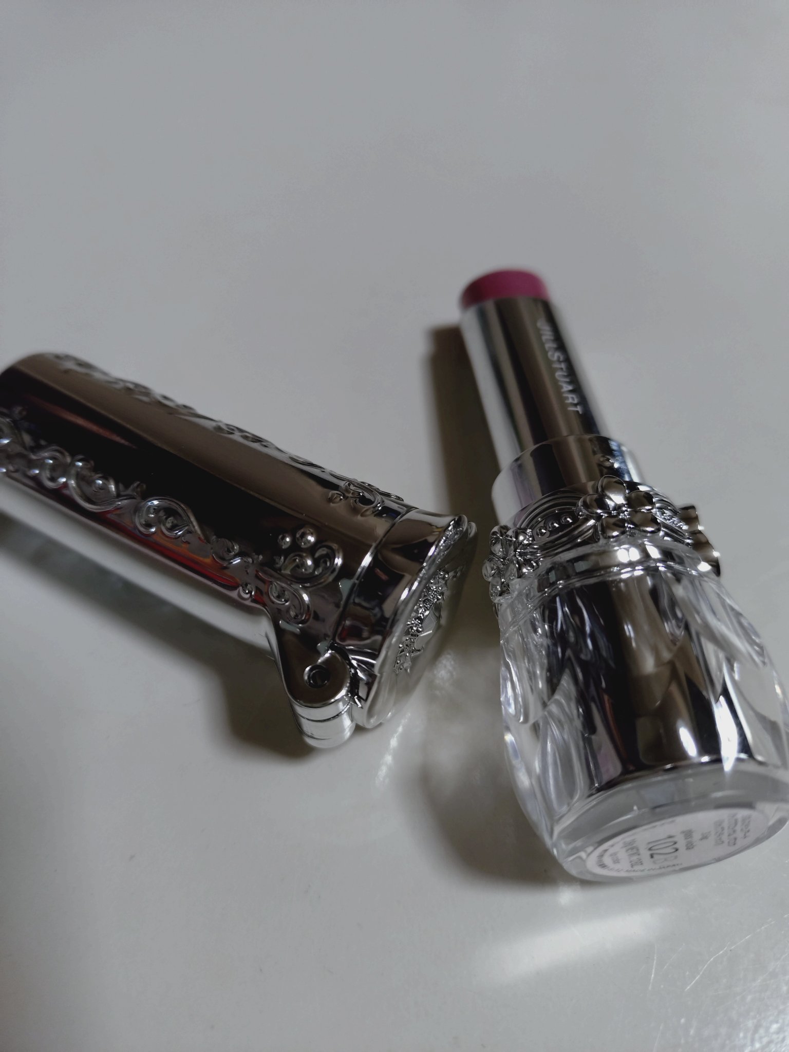 ジルスチュアート　リップブロッサム グロウ 102 glass viola（限定色）/JILL STUART/口紅を使ったクチコミ（1枚目）