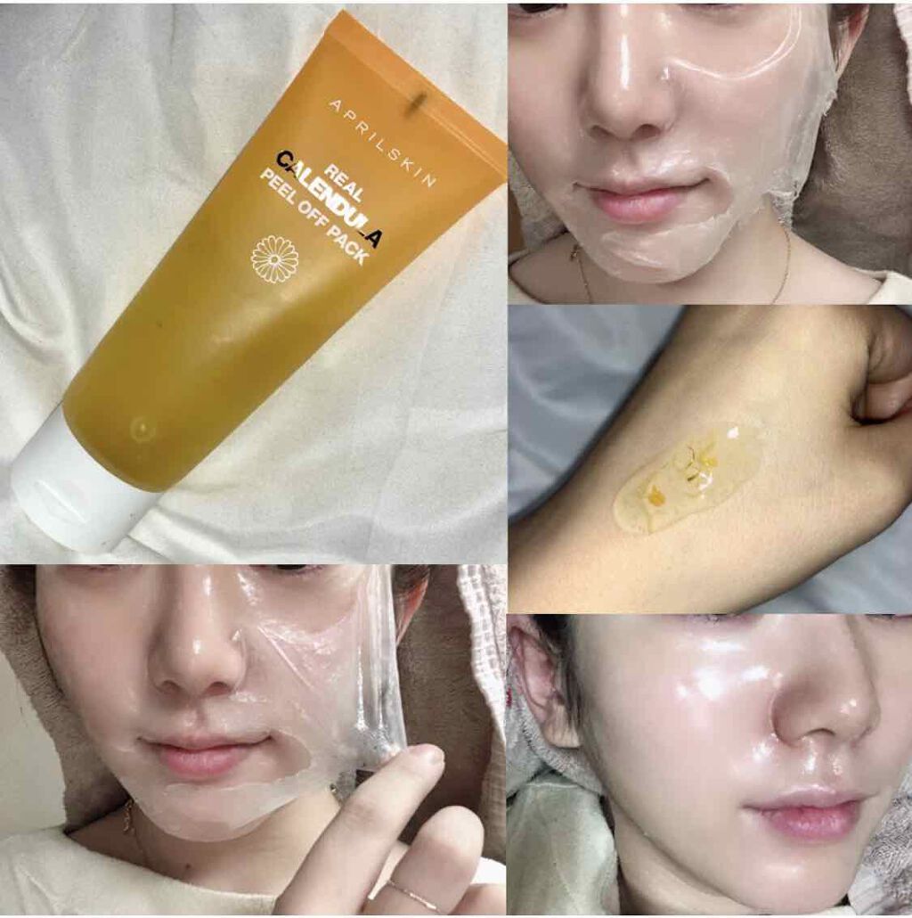 リアルカレンデュラピールオフパック/APRILSKIN/ピーリングを使ったクチコミ（2枚目）