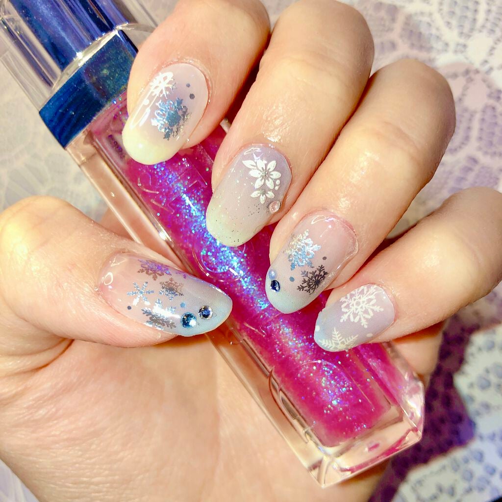 貼るジェルネイル/セリア/ネイルシールを使ったクチコミ(6枚目)