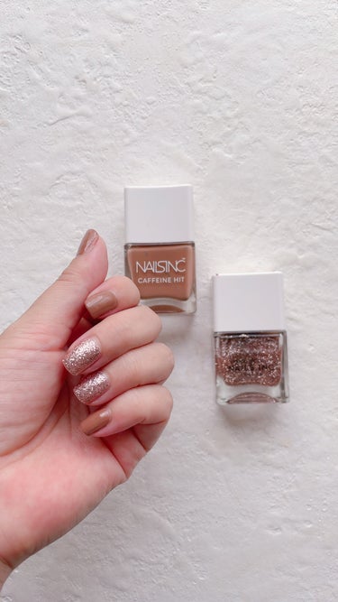 nails inc. カフェイン ヒット カプセルコレクション ネイルポリッシュのクチコミ「秋色ネイル💅

ネイルズインク
・チャイ キス
・ラビング アット ロンドン ブリッジ

この.....」（1枚目）