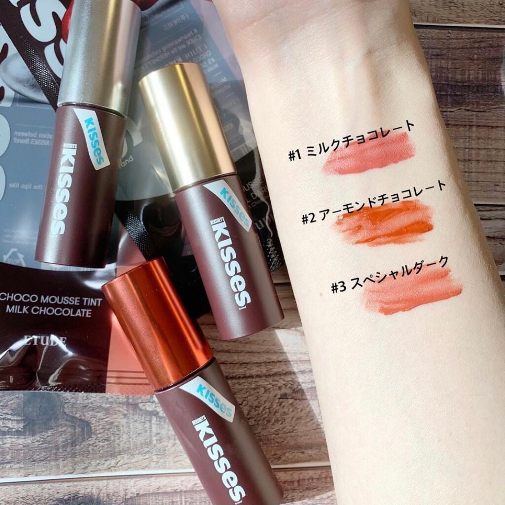 キスチョコレート ムースティント/ETUDE/口紅を使ったクチコミ(2枚目)
