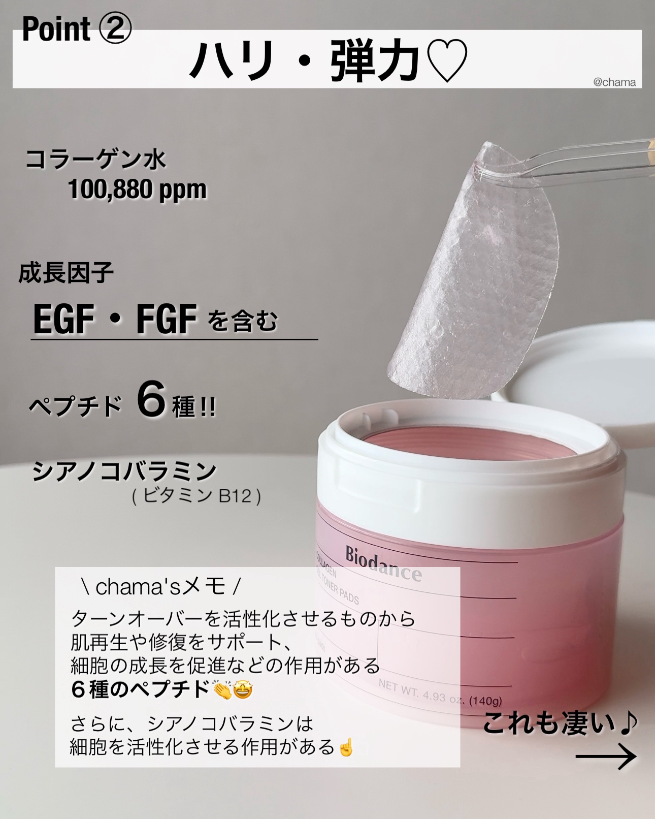 コラーゲンゲルトナーパッド/Biodance/トナーパッドを使ったクチコミ（3枚目）