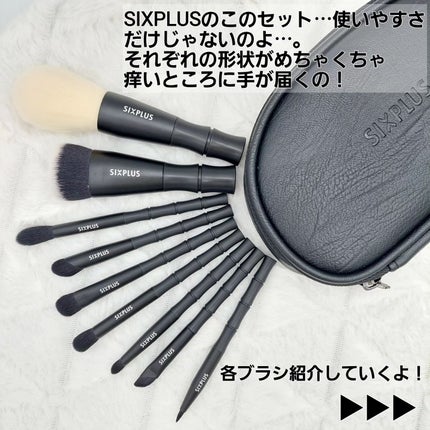 黒竹メイクブラシ9本セット-禅/SIXPLUS/メイクブラシを使ったクチコミ(2枚目)