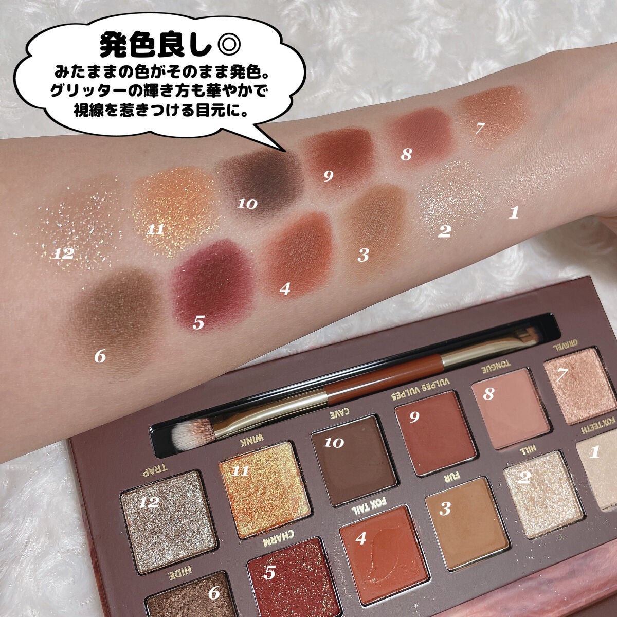 エクスプローラ12色 動物アイシャドウパレット/PERFECT DIARY/アイシャドウパレットを使ったクチコミ(7枚目)