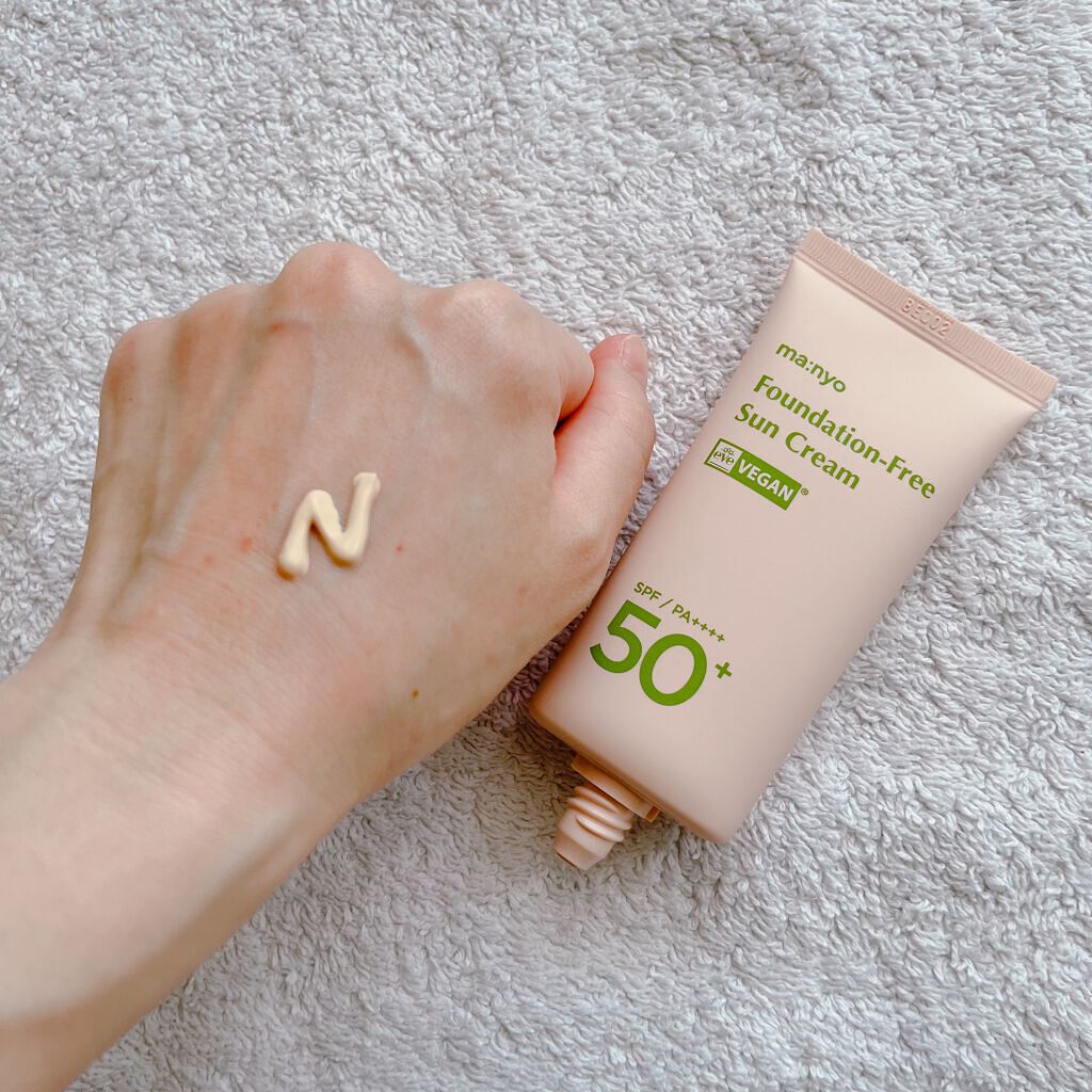 ファンデフリー サンクリーム/manyo/日焼け止めクリームを使ったクチコミ（2枚目）