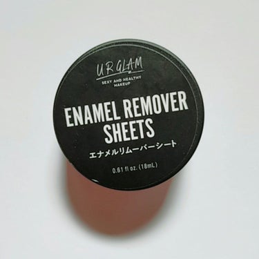 UR GLAM ENAMEL REMOVER SHEETS

エナメルリムーバーシートです。
除光液臭が無くて大好き♡♡何ならいい匂い
オイル？が染み込まれたシートで優しくマニキュアのオフができるのが好