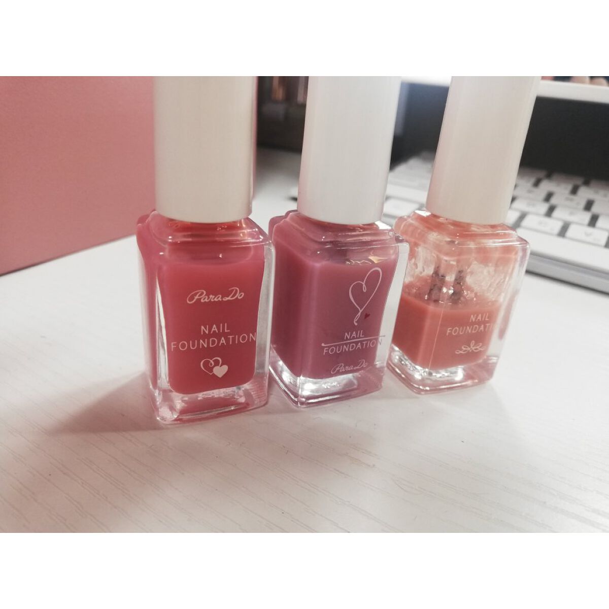 ネイルファンデーション/パラドゥ/マニキュアを使ったクチコミ（2枚目）