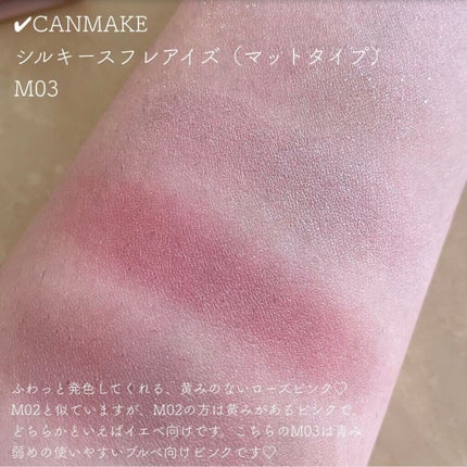 シルキースフレアイズ(マットタイプ)/キャンメイク/アイシャドウパレットを使ったクチコミ(3枚目)