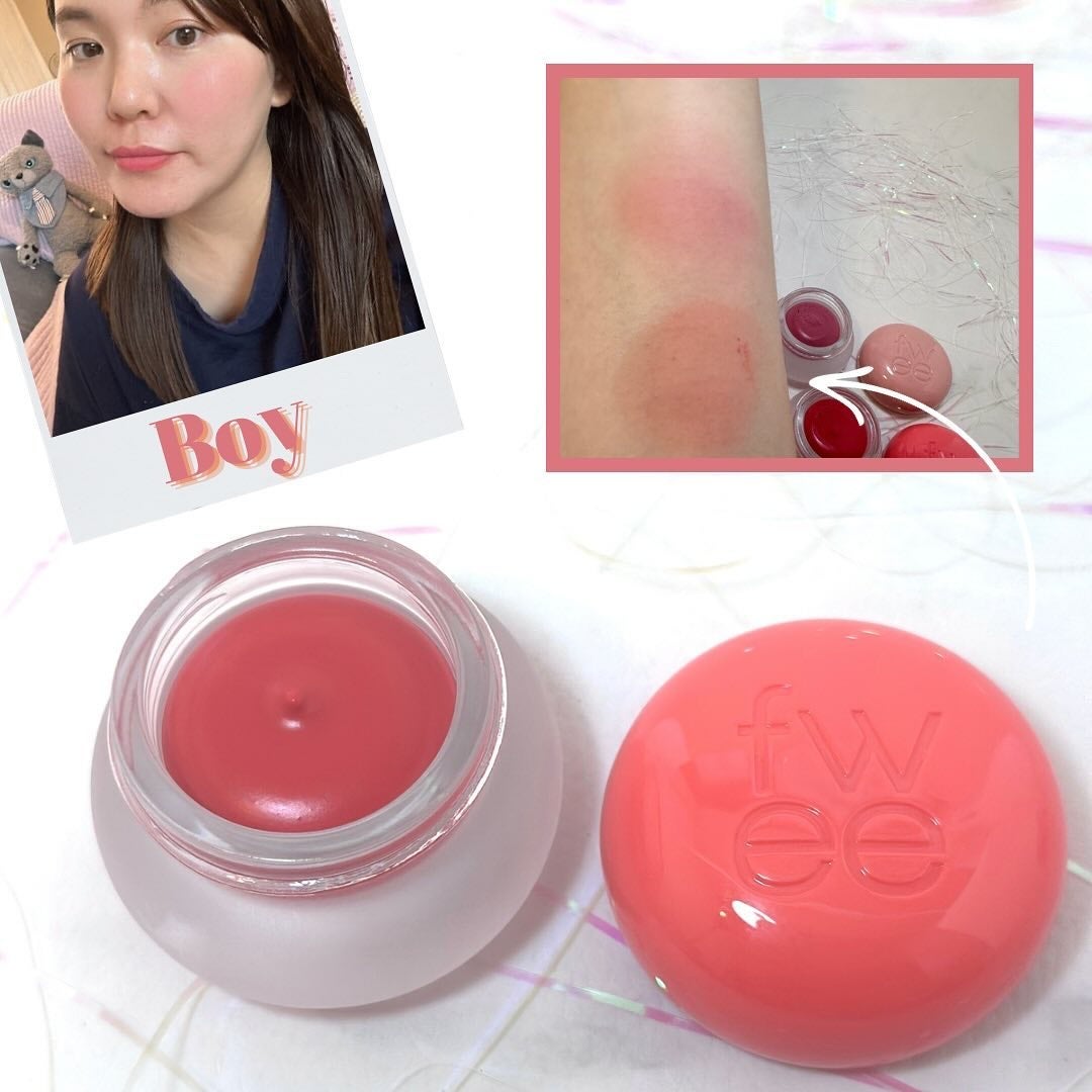 フィー リップアンドチーク ブラーリープリンポット/fwee/口紅を使ったクチコミ(3枚目)