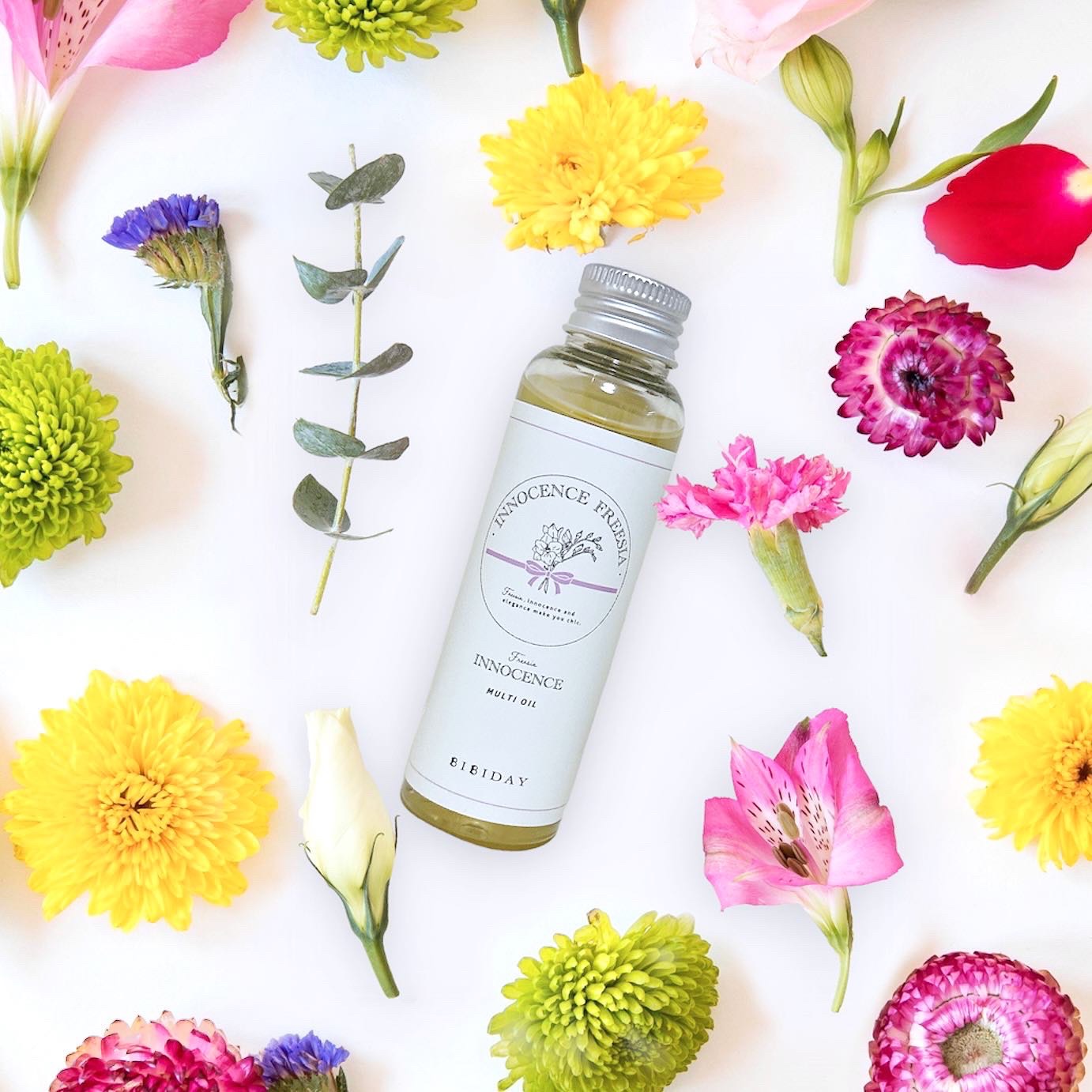 イノセンスフリージアマルチオイル/BIBIDAY/ヘアオイルを使ったクチコミ（2枚目）