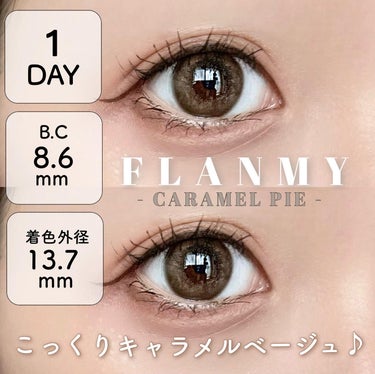 FLANMY 1day（10枚/30枚） キャラメルパイ/FLANMY/ワンデー（１DAY）カラコンを使ったクチコミ（1枚目）