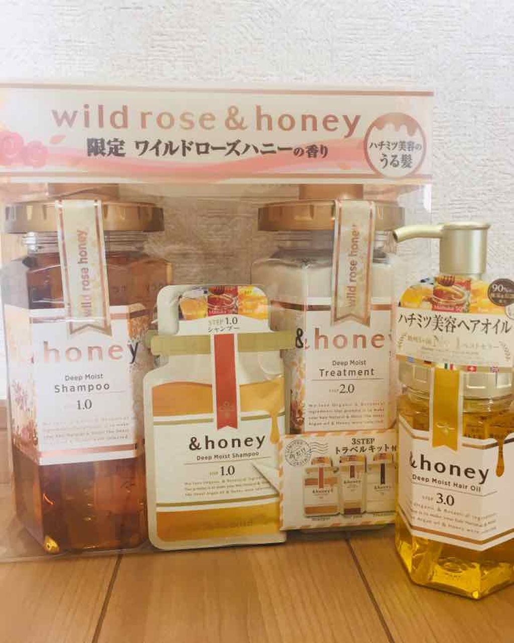 ディープモイスト シャンプー1.0／ヘアトリートメント2.0/&honey/市販シャンプーを使ったクチコミ（1枚目）