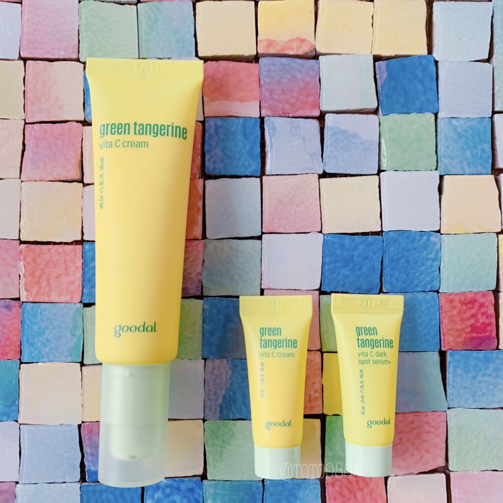 グーダルVクリーム(goodal GREEN TANGERINE V CREAM SET)/goodal/フェイスクリームを使ったクチコミ（1枚目）