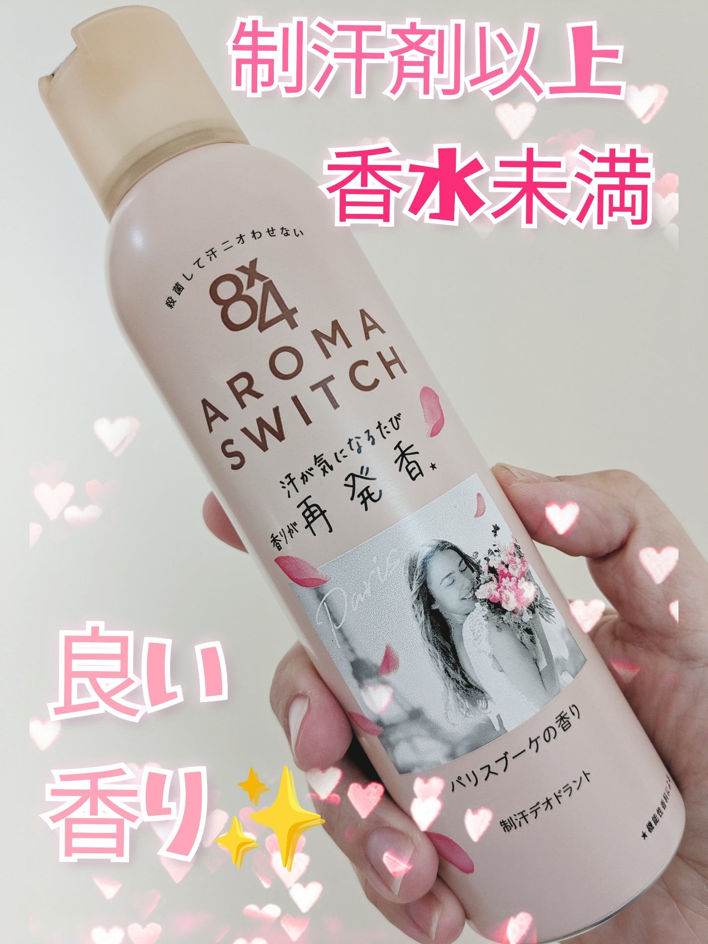 8x4 アロマスイッチ スプレー パリスブーケの香り/8x4/デオドラント・制汗剤を使ったクチコミ(1枚目)