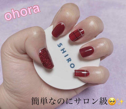セミキュアジェルネイル(ハンド)/ohora/ネイルシールを使ったクチコミ(1枚目)