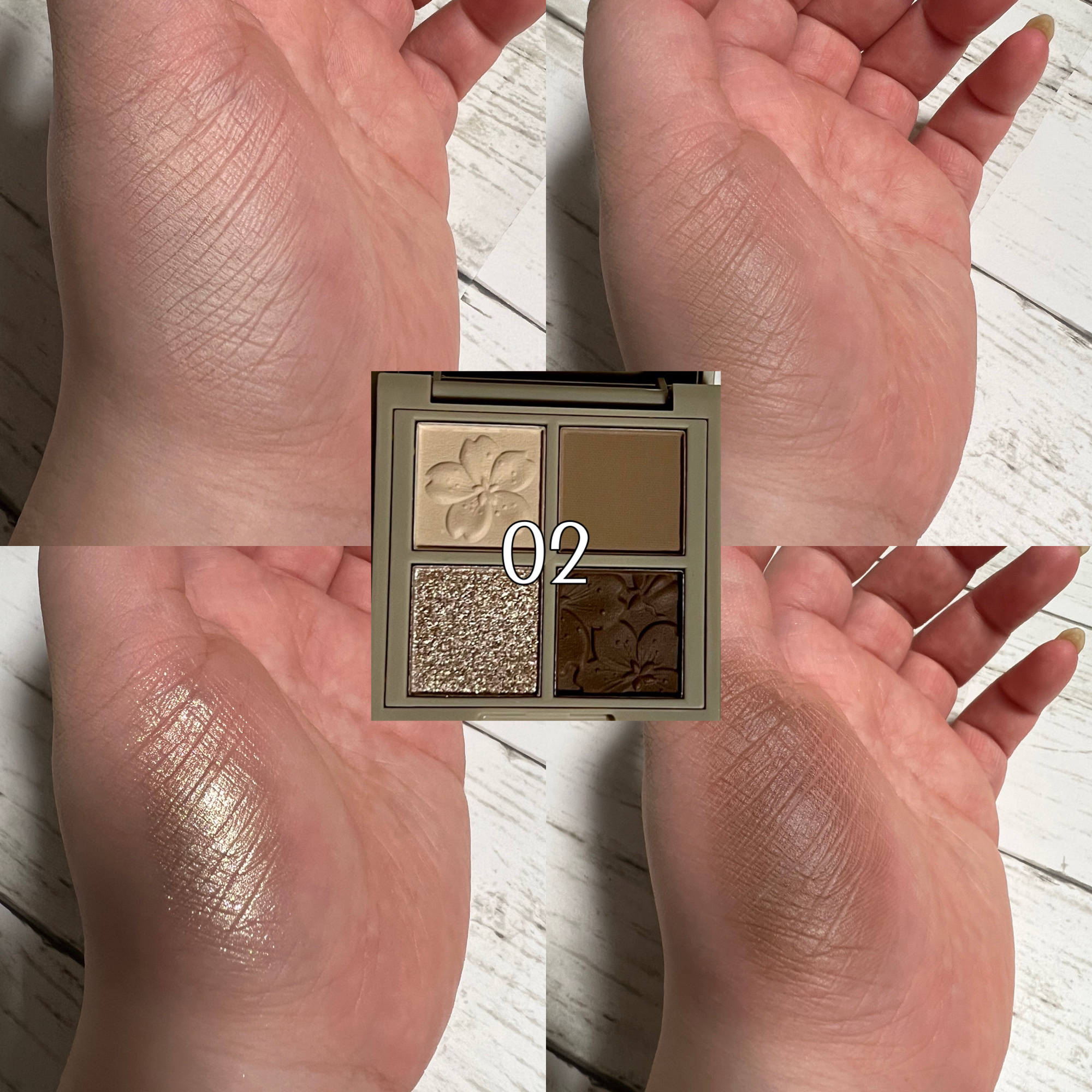  チェリーブロッサム 4色アイシャドウ/NOVO/アイシャドウパレットを使ったクチコミ（3枚目）