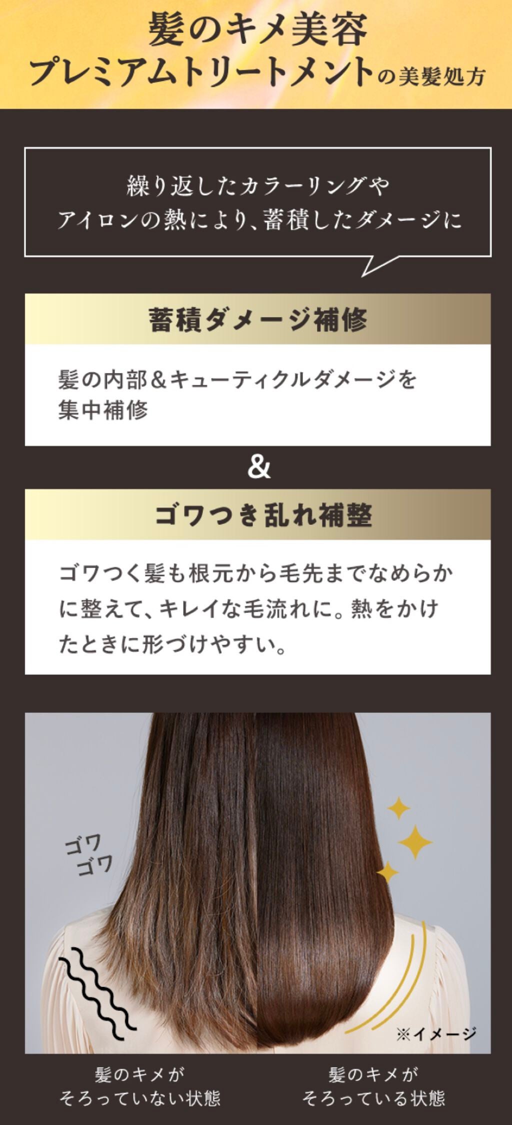 THE BEAUTY 髪のキメ美容プレミアムトリートメント<モイストリペアプレミアム>/エッセンシャル/洗い流すヘアトリートメントを使ったクチコミ(3枚目)