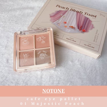 Peach Blush Toast cafe eye palette/NOTONE/アイシャドウパレットを使ったクチコミ（1枚目）