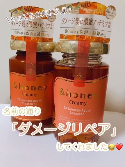Creamy EXダメージリペアシャンプー1.0/ヘアトリートメント2.0/&honey/市販シャンプーを使ったクチコミ(1枚目)