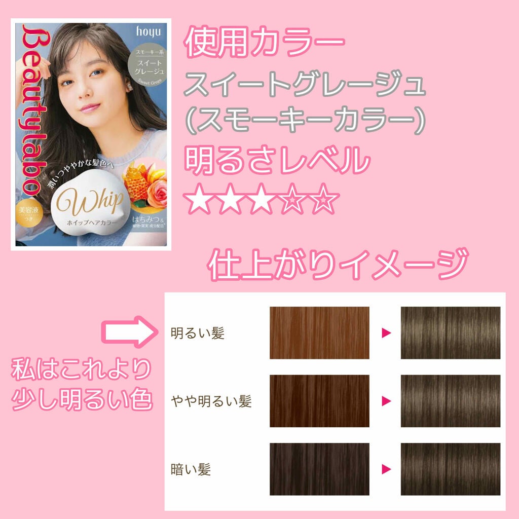 ホイップヘアカラー/ビューティラボ/ヘアカラーを使ったクチコミ(2枚目)