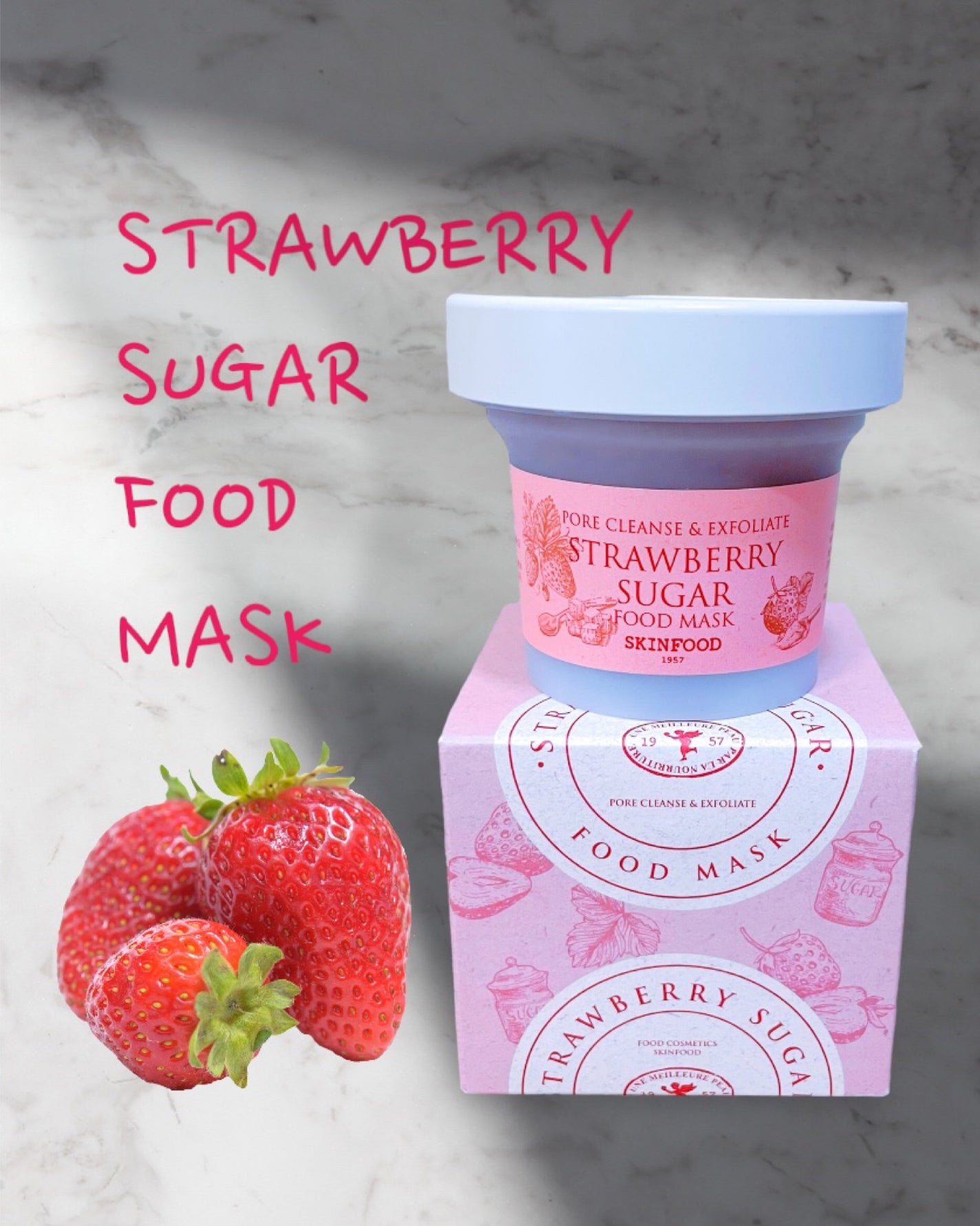 ストロベリーシュガー フードマスク/SKINFOOD/洗い流すパック・マスクを使ったクチコミ(3枚目)