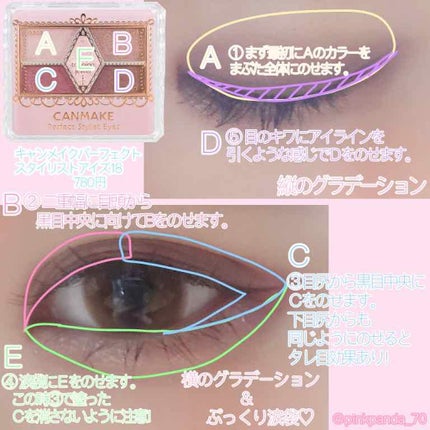 【旧品】パーフェクトスタイリストアイズ/キャンメイク/アイシャドウパレットを使ったクチコミ(1枚目)