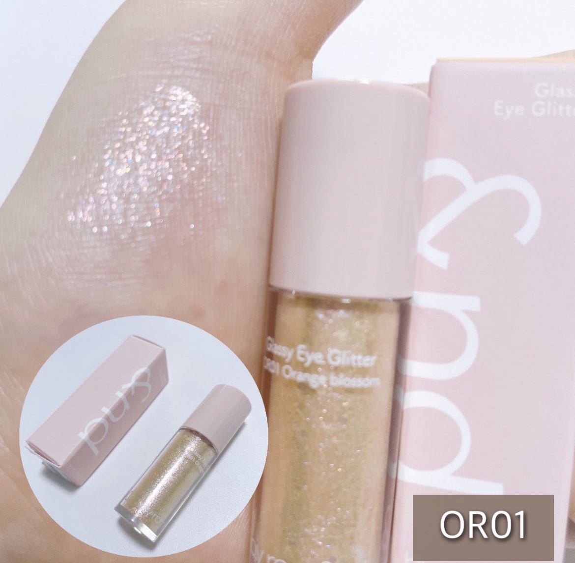 アンドバイロムアンド　グラッシーアイグリッター/&nd by rom&nd/グリッターを使ったクチコミ（3枚目）