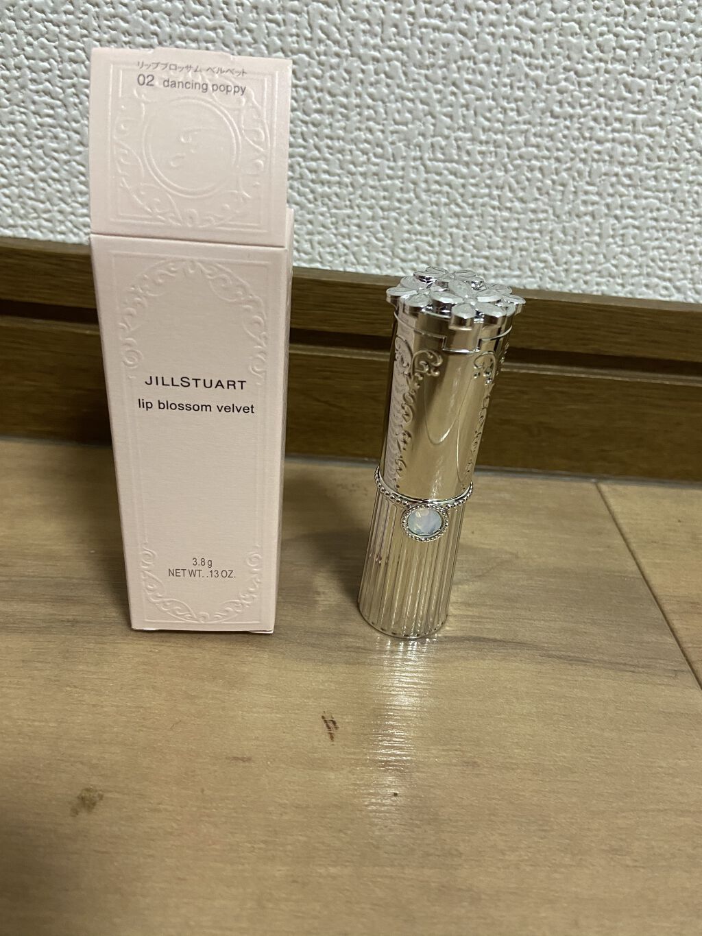 ジルスチュアート リップブロッサム ベルベット 02 dancing poppy/JILL STUART/口紅を使ったクチコミ（2枚目）