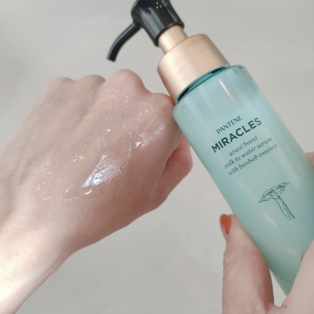 ミラクルズ うるおいブーストミルクウォーターセラム/パンテーン/アウトバストリートメントを使ったクチコミ（3枚目）