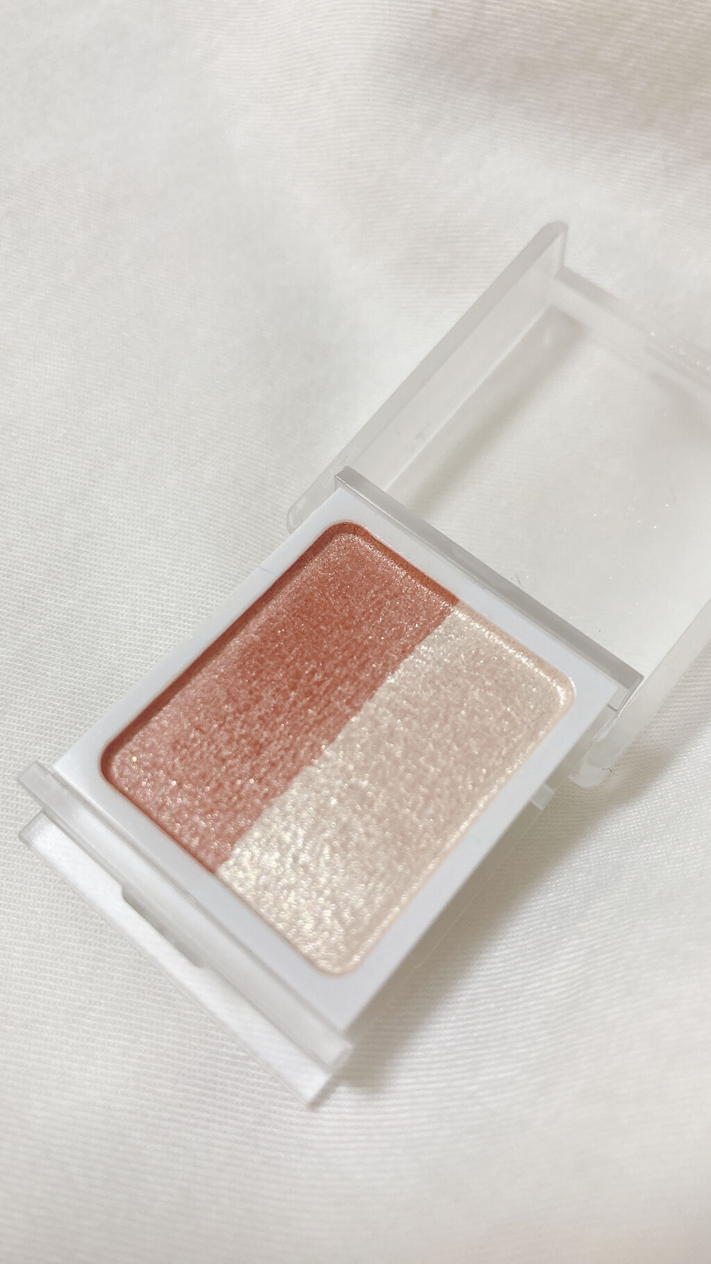 アイカラー ２色タイプ/無印良品/アイシャドウパレットを使ったクチコミ（3枚目）