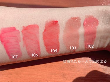 EQUMAL ノンセクショングローリーティントのクチコミ「EQUMAL
⧉ NON-SECTION GLOWY TINT⧉

101～105の５色は20.....」（2枚目）