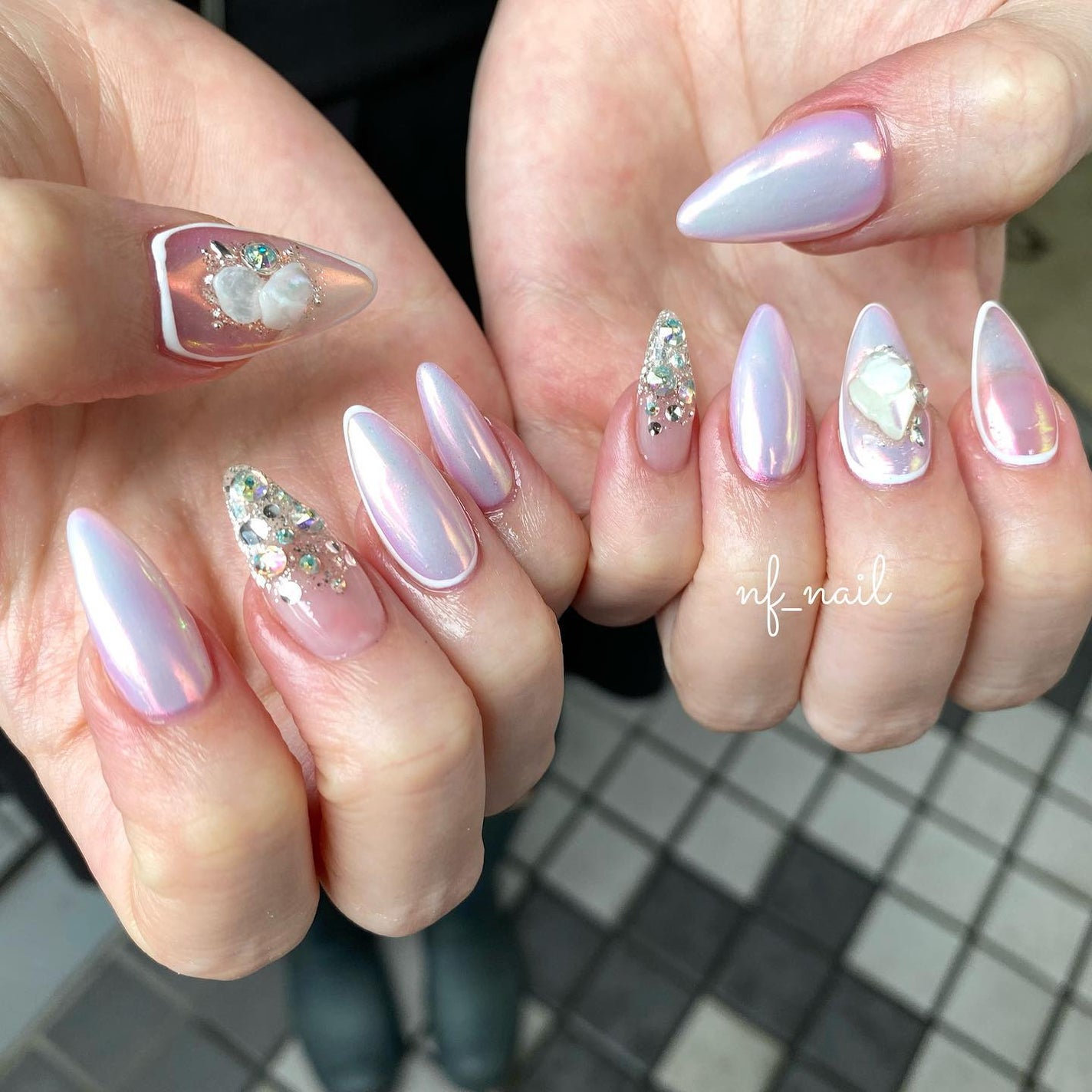 Natsumi◎nailist on LIPS 「aurora.🌈✨.#ネイル#ネイルデザイン#ネイルアート..」(2枚目)