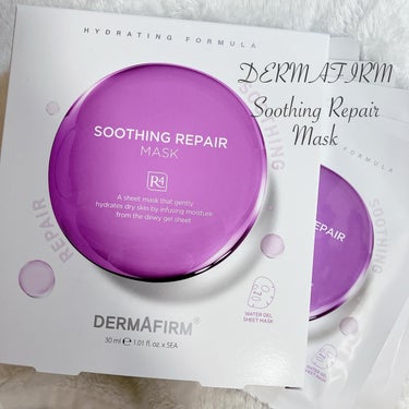 DERMAFIRM　[R4] スージングマスクパック
　1,650円（税込）

☑ エッセンスに触れるとゲルのように透明になるウォーターゲルシートで通常のシートに比べて優れた水分保持力でしっとり水分感を