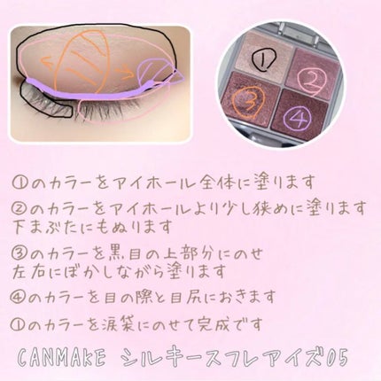 ♡せーにゃん♡🌷 on LIPS 「❀プチプラアイシャドウで作るさくらっぽメイク❀今回はメイク方法..」(2枚目)