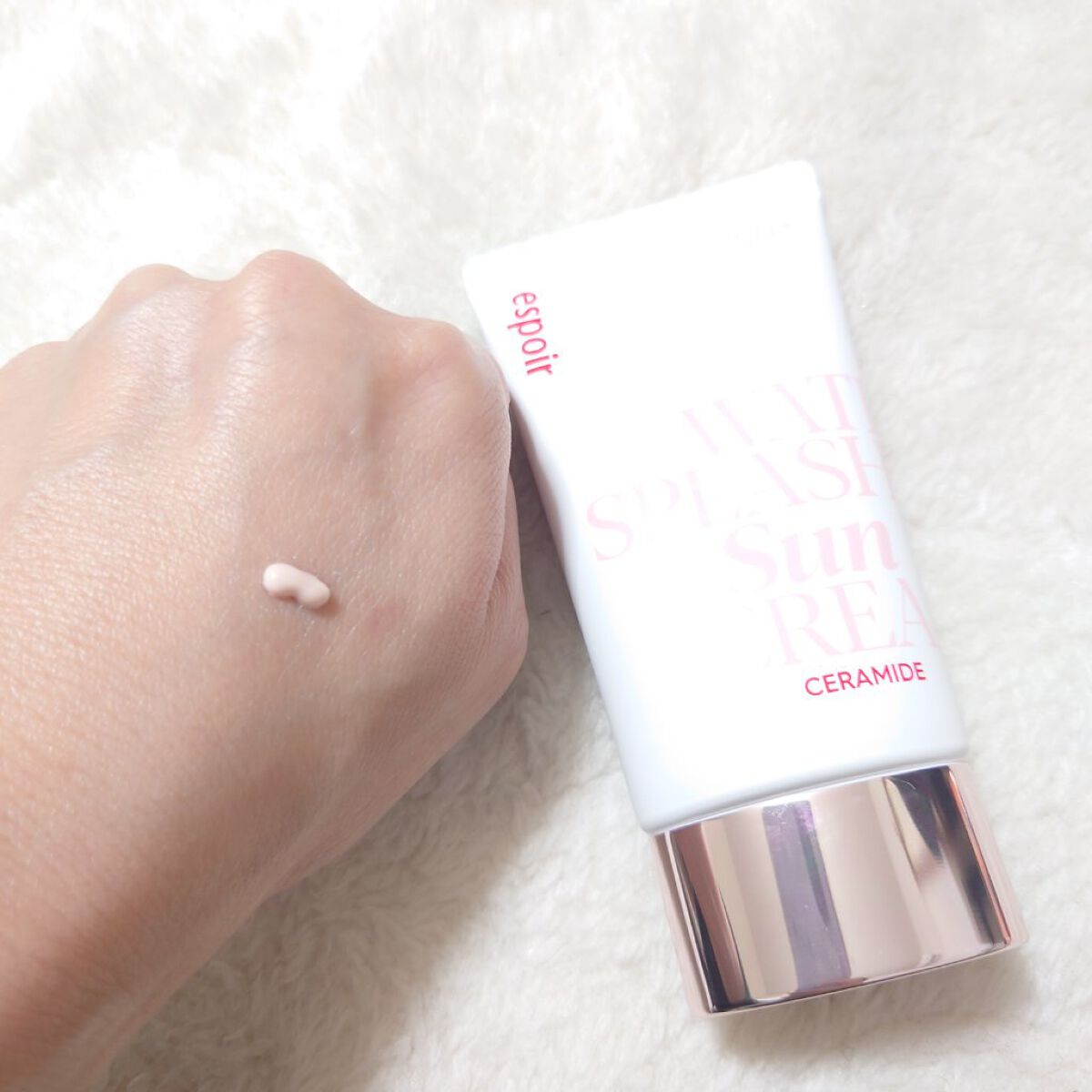 ウォータースプラッシュサンクリーム セラミド/espoir/日焼け止めクリームを使ったクチコミ（2枚目）