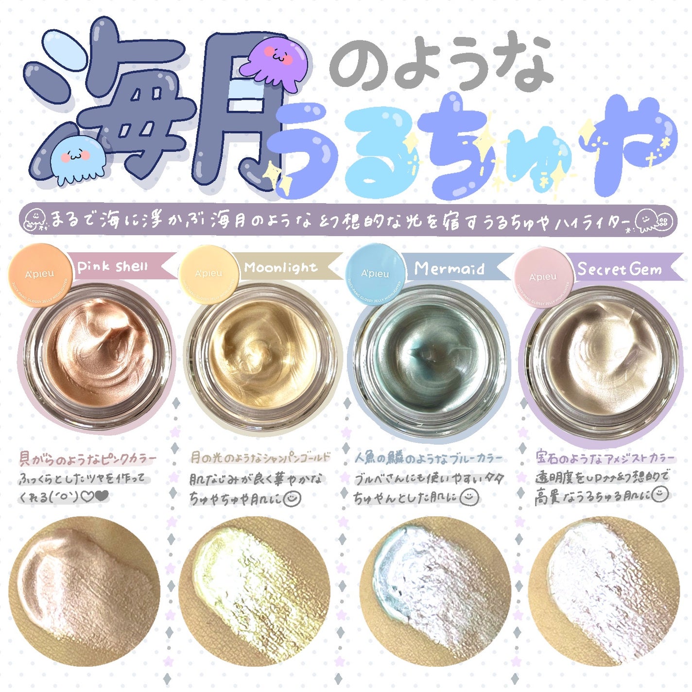 ジューシーパン グロッシージェリーハイライター/A’pieu/クリームハイライトを使ったクチコミ(1枚目)