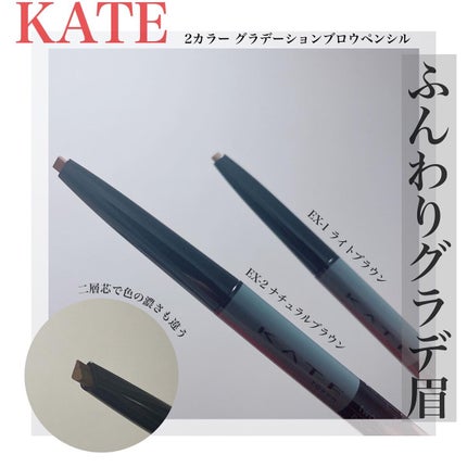 2カラーグラデーションブロウペンシル/KATE/アイブロウペンシルを使ったクチコミ(1枚目)