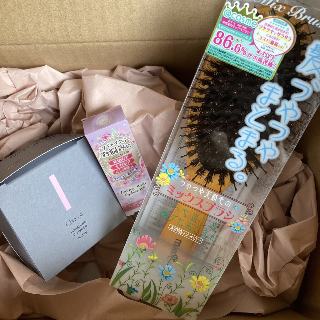 つやつや天然毛のミックスブラシ/マペペ/ヘアブラシを使ったクチコミ（1枚目）