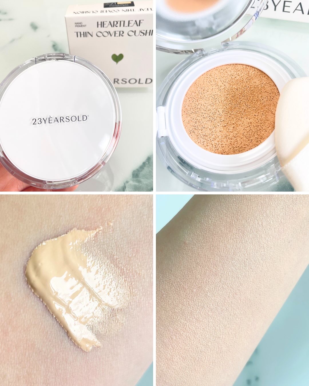 ハートリーフシーンカバークッション/23years old/クッションファンデーションを使ったクチコミ（2枚目）