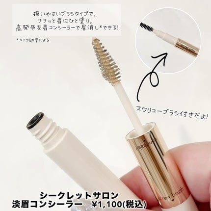 淡眉コンシーラー/シークレットサロン/眉マスカラを使ったクチコミ(2枚目)