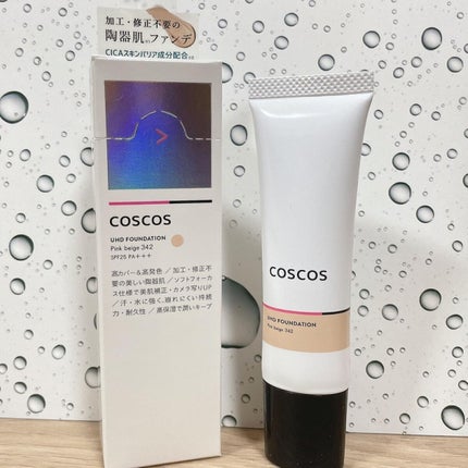UHDファンデーション342(ピンクベージュ)/COSCOS/リキッドファンデーションを使ったクチコミ(1枚目)