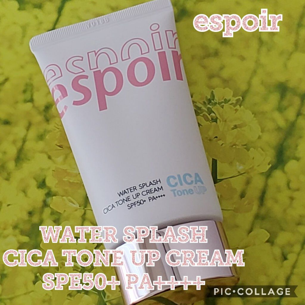 ウォータースプラッシュシカトーンアップクリーム/espoir/化粧下地を使ったクチコミ（1枚目）